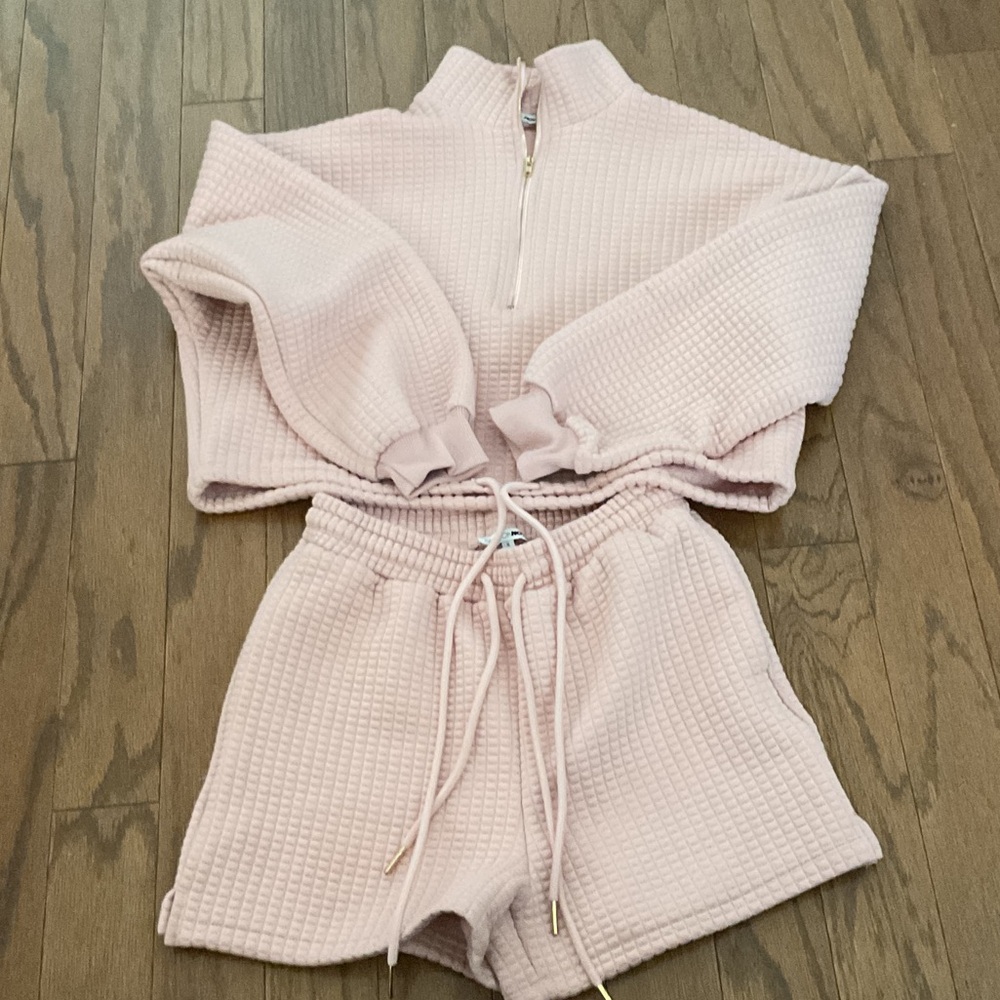 Fashion Nova Pink Waffle Knit Set